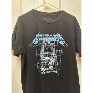 Metallica, Blue And Black Ride The Lightning Concert T-Shirt Men's Size XL